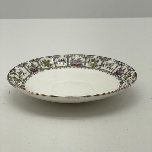 Tea Cup and Saucer Set 1834 Floral Design Fine Bone China Made in England - Picture 12 of 15